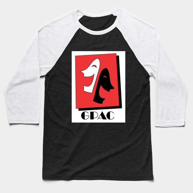 GPAC Logo Black Text Baseball T-Shirt by GPAC Merch